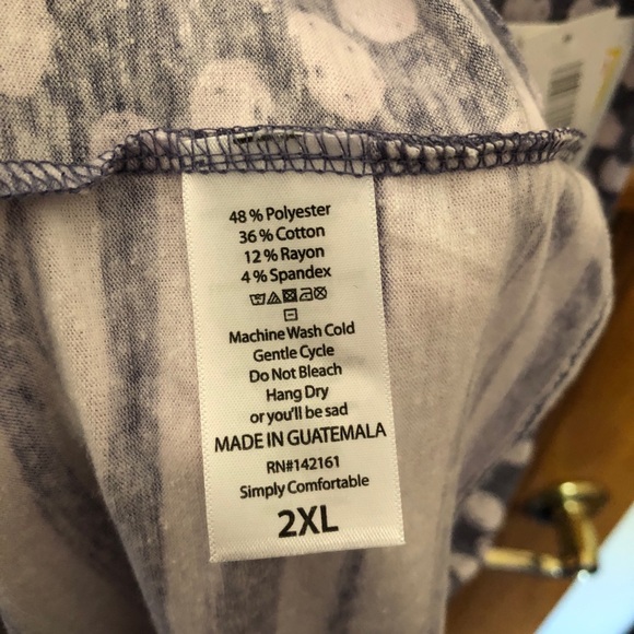 Lularoe NWT 2XL Polka Dots & Stripes Julia - Picture 6 of 6